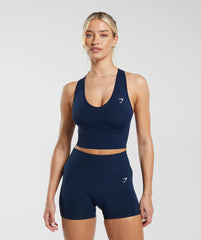 Everyday Seamless Crop Tank Navy
