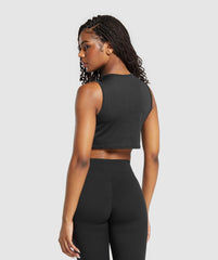 Training Crop Tank Black