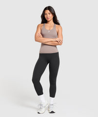 Everyday Racer Back Tank With Shelf Lifestyle Brown
