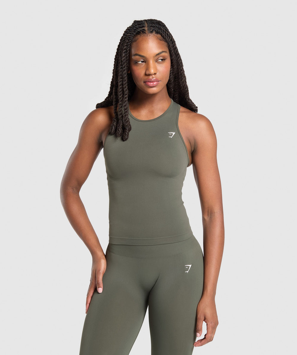 Everyday Seamless Tight Fit Tank Strength Green