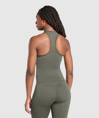 Everyday Seamless Tight Fit Tank Strength Green
