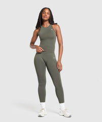 Everyday Seamless Tight Fit Tank Strength Green