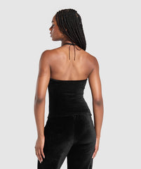 Velour Tank Black