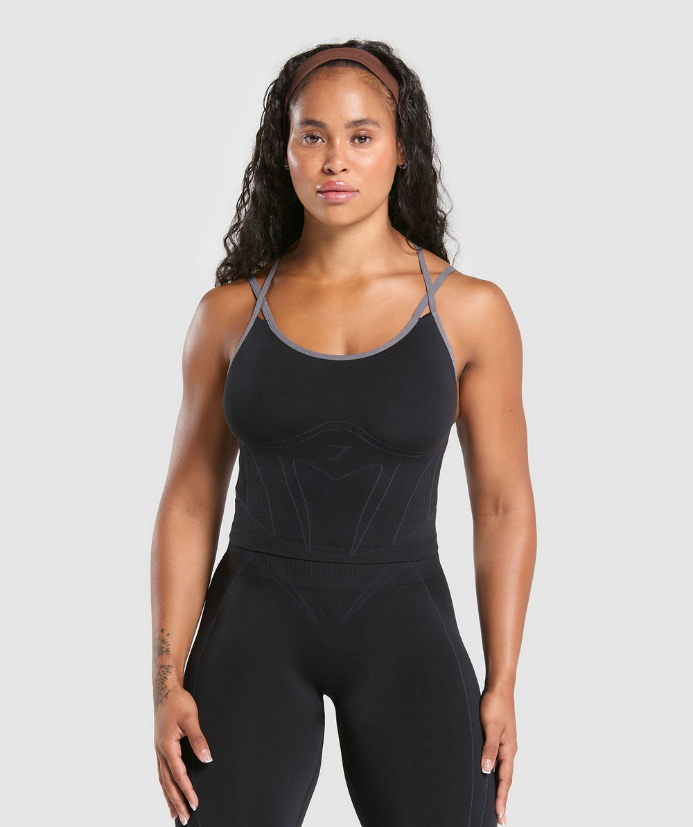 Apex Contrast Tank With Shelf Black/Brushed Grey