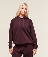 Training Oversized Fleece Hoodie Cherry Purple