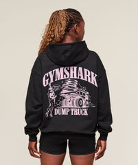 Dump Truck Graphic Hoodie Black