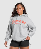 Strength Department Graphic Hoodie Light Grey Core Marl