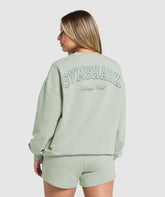Campus Classics Graphic Sweatshirt Stone Grey