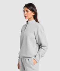 Rest Day Sweats 2.0 1/4 Zip Pullover Light Grey Core Marl