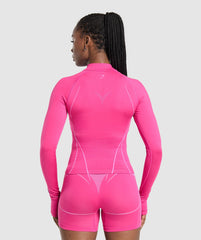 Apex Seamless 1/4 Zip Pullover Valley Pink/Sour Pink