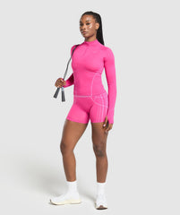 Apex Seamless 1/4 Zip Pullover Valley Pink/Sour Pink