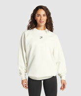 Training Oversized Fleece Sweatshirt Soft White