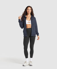Training Fleece Zip Hoodie Heavy Blue