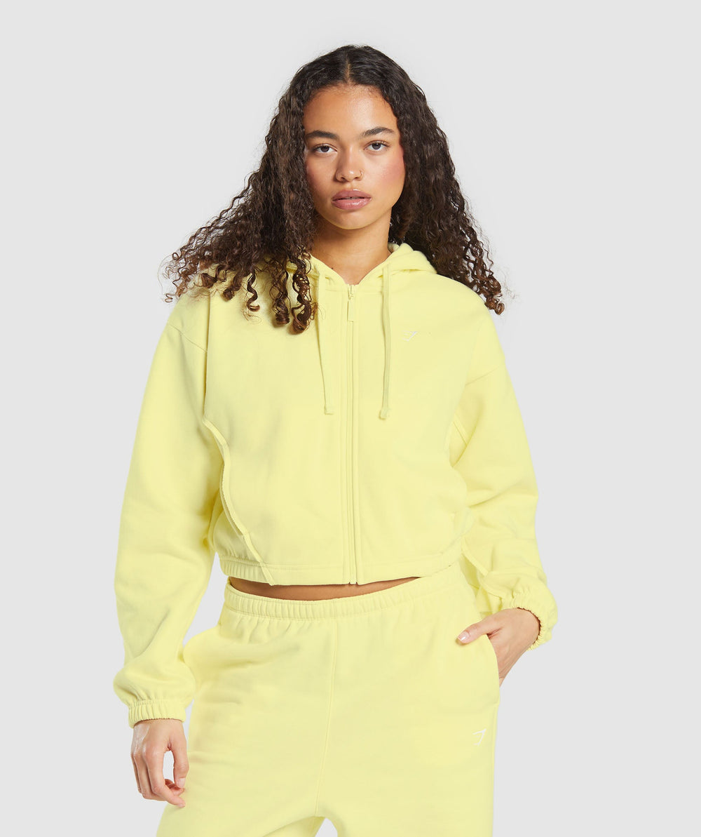 Fleece Zip Hoodie Refresh Yellow