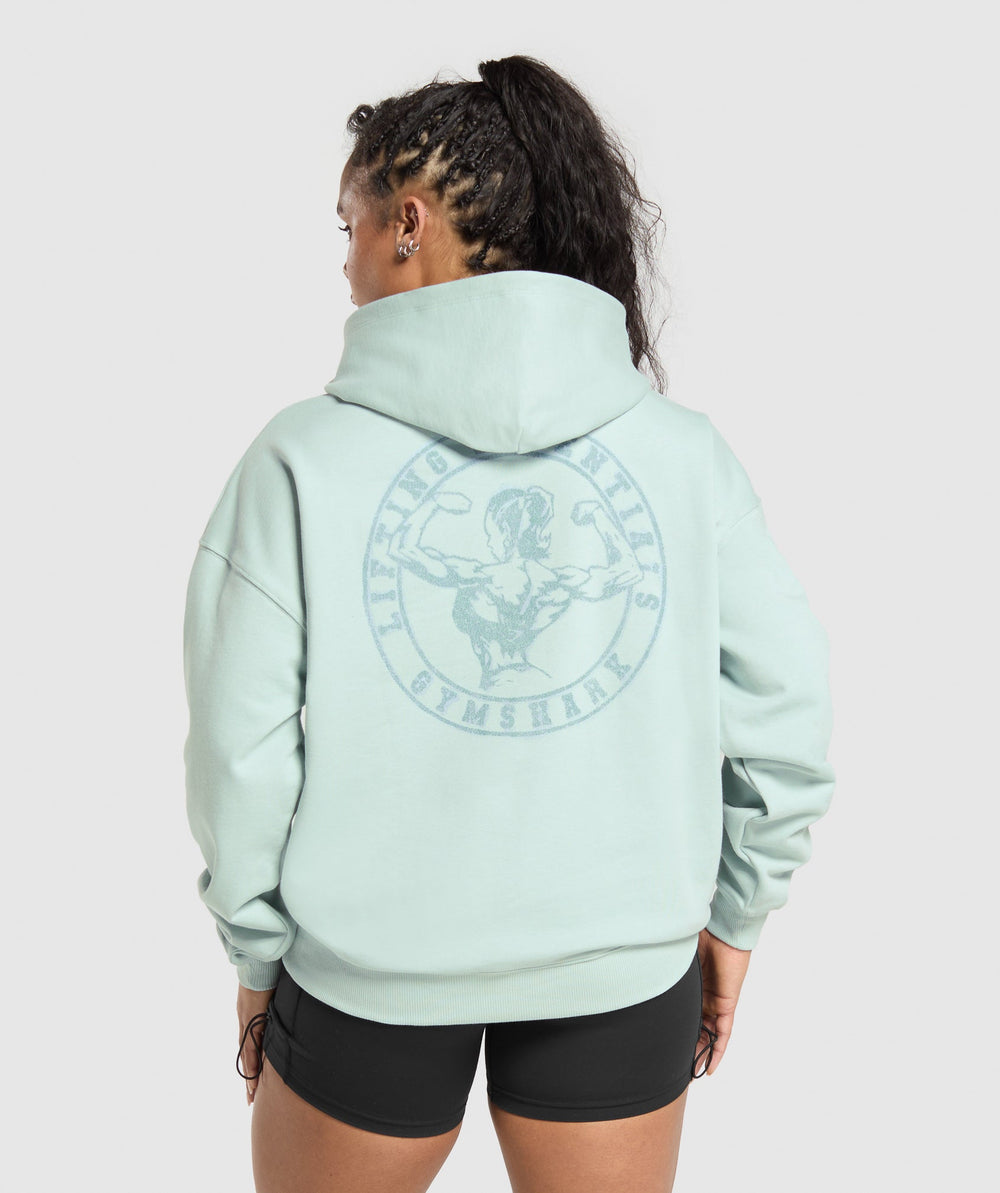 Back Gains Graphic Hoodie Morning Blue
