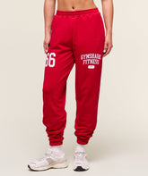 Varsity Graphic Oversized Joggers Conditioning Red