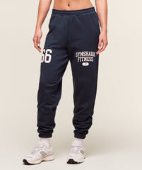 Varsity Graphic Oversized Joggers Heavy Blue