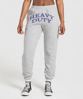 Heavy Duty Graphic Loopback Jogger Light Grey Core Marl