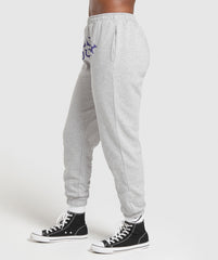Heavy Duty Graphic Loopback Jogger Light Grey Core Marl