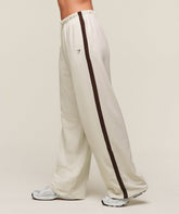 Retro Stripe Snap Pant Oat White/Archive Brown