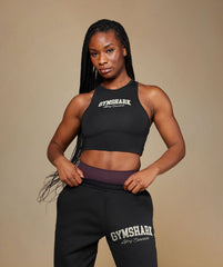 Lifting Essentials Graphic Brushed Oversized Joggers Black