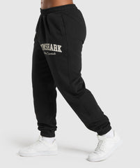 Lifting Essentials Graphic Brushed Oversized Joggers Black