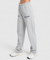EST 2012 Graphic Straight Leg Joggers Light Grey Core Marl