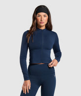 Everyday Seamless Zip Tracktop Navy