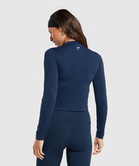 Everyday Seamless Zip Tracktop Navy