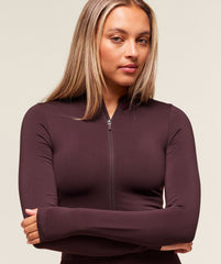 Everyday Seamless Zip Tracktop Cherry Purple