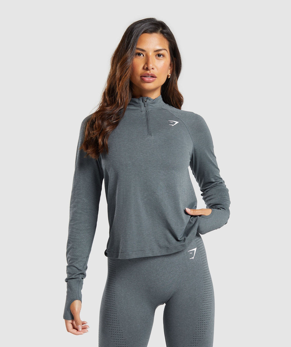 Vital 1/4 Zip Strong Grey/ Marl
