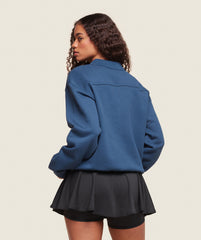 Phys Ed Graphic 1/4 Zip Soft Blue