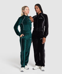 Velour Tracktop Black