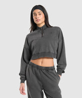 Whitney 1/4 Zip Black
