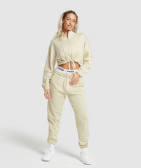Lifting Lightweight 1/4 Zip Pullover Ecru White