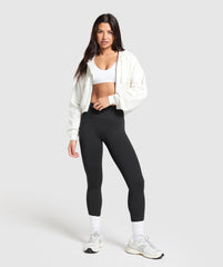 Lifestyle Club Graphic Zip Up Hoodie Soft White