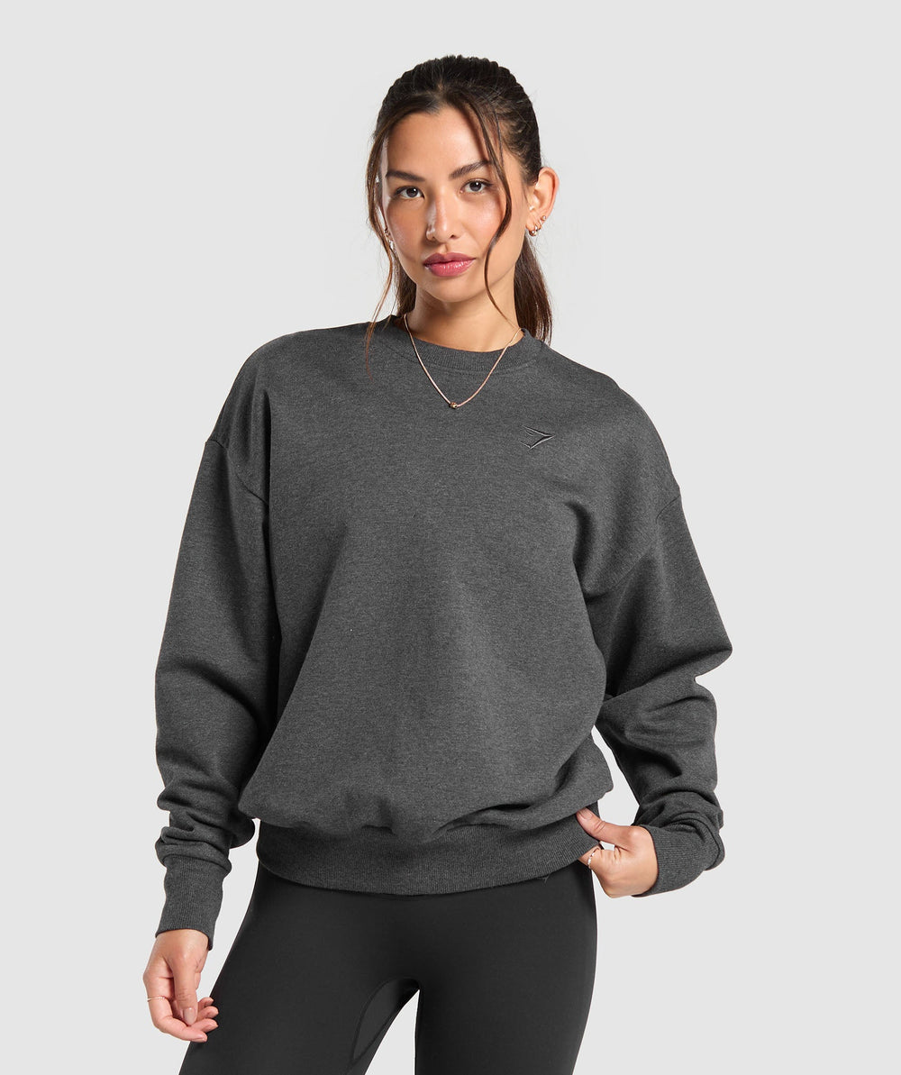 Rest Day Sweats Crew Black Core Marl