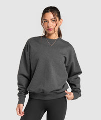 Rest Day Sweats Crew Black Core Marl
