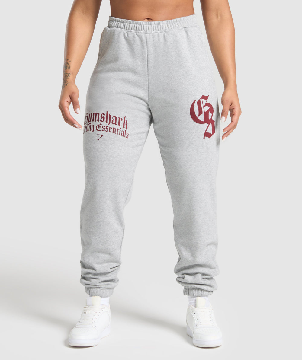 Lifting Essentials Oversized Joggers Light Grey Core Marl