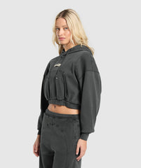 Rest Day Ribbed Hoodie Asphalt Grey