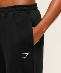 Training Fleece Straight Leg Short Pant Black