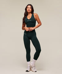 Everyday Seamless Graphic Crop Tank Darkest Teal