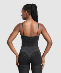 Apex Seamless Midi Tank With Shelf Black/Graphite Grey