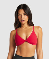 Twist Front Bralette Carmine Red