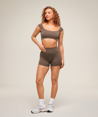 Soft Sculpt Cap Sleeve Bralette Walnut Brown