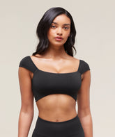 Soft Sculpt Cap Sleeve Bralette Black