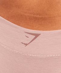 Cotton Graphic Thong Muted Pink