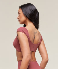 Soft Sculpt Cap Sleeve Bralette Washed Berry Pink