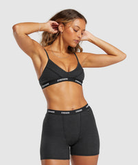 Rib Shorts Midnight Black Marl