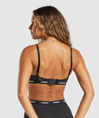 Rib Bralette Midnight Black Marl